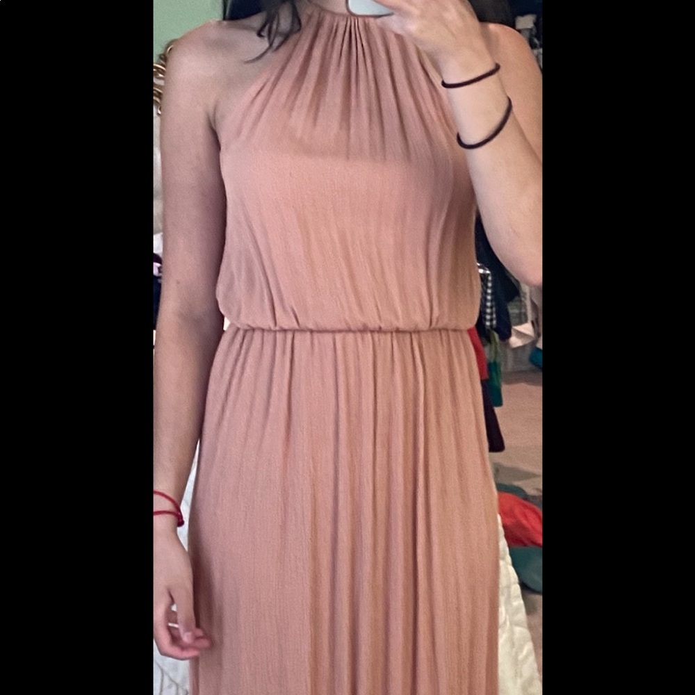 Nude maxi dress